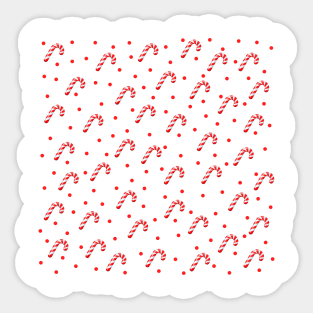 Candy Canes and Dots Sticker